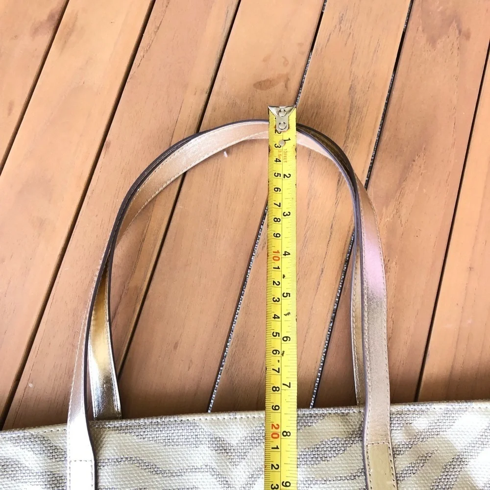 Michael Kors gold and tan shimmer tote